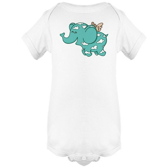 Cute Flying Elephant Bodysuit Infant -Image by Shutterstock, 6 Months