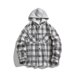 thumbnail image 1 of Puntoco Sudadera Con Capucha Versátil Básica Para Hombre Camisa Clásica Con Capucha A Cuadros Escoceses Chaquetas Casuales Con Capucha De Manga Larga, 1 of 9