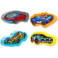 thumbnail image 2 of Set de material escolar con gomas de borrar Hot Wheels con coches de carreras y tatuajes, 2 of 5
