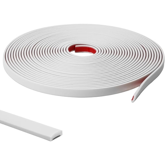 9.8 Ft Peel and  Wall Molding Trim, White(Paintable) Self  Flexible Trim for Wall, Edges, Borders, Window Frames, Backsplash Tiles, Baseboard &  (W:0.4", T:0.1")