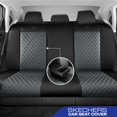 thumbnail image 3 of Fundas de Asiento para Auto Skechers Lujo Piel Sintética Impermeable Gris, 3 of 8