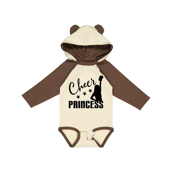 Inktastic Cheer Princess Cheerleading Gift Girls Long Sleeve Baby Bodysuit