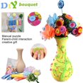 thumbnail image 1 of DEBGFS Flower Craft Kit for Kids - Make Your Own Flower Bouquet with Buttons and Felt Flowers, Vase Art Toy & Craft Project for Children, DIY Activity Gift for Boys & Girls Age 4 5 6 7 8 9 Year Old, 1 of 7