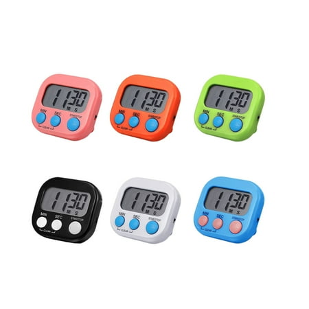 

6 PCS Digital Timer Kitchen Magnetic Timer for Cooking Baking Boiling Egg Sports Games Office Classroom Kids Study