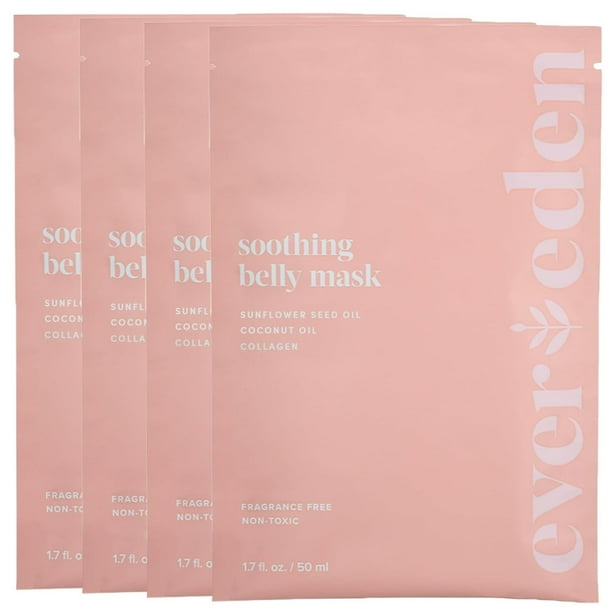 Mascarilla para el vientre Evereden, calmante para mujeres embarazadas, 4 mascarillas