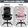 thumbnail image 4 of Renewold Office Chair Cover Stretch Rotating Chair Cover Protective Cover for Office Chair Stain Resistant Non-slip Slipcover for Home Office Easter Decor, Easter Bunny Egg Chick Pink, L, 4 of 7