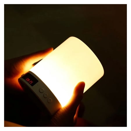 Light with Bluetooth Speaker Portable Wireless TF Card Bluetooth Speaker Touch Control Color LED Bedside Table Lamp Accurate Channel Search