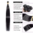 thumbnail image 3 of Straight Hair Bundles Human Hair  3/4 Pcs Bundles Weave Brazilian Human Hair Bundles Natural Color Unprocessed Virgin Brazilian Remy Hair Extensions, 3 of 6