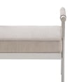 thumbnail image 2 of TOV Funiture Diva Cream Velvet Bench with Stainless Steel Legs, 2 of 11