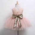 thumbnail image 4 of goowrom Robe Sans Manches à Col Rond Style TuTu pour Filles, Dos Ajouré, Grand Nœud, 4 of 9