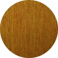 thumbnail image 1 of Ahgly Company Machine Washable Indoor Round Abstract Yellow Contemporary Area Rugs, 4' Round, 1 of 4