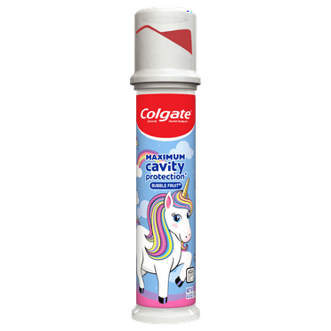 Colgate Unicorn Kids Cavity Protection Toothpaste Pump with Fluoride, ADA Accepted, Ages 6 , Bubble Fruit, 4.4 ounces
