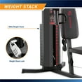 thumbnail image 5 of Marcy Home Gym with Pulley, Weight Stack, 150 lbs, Black, 78", 5 of 8