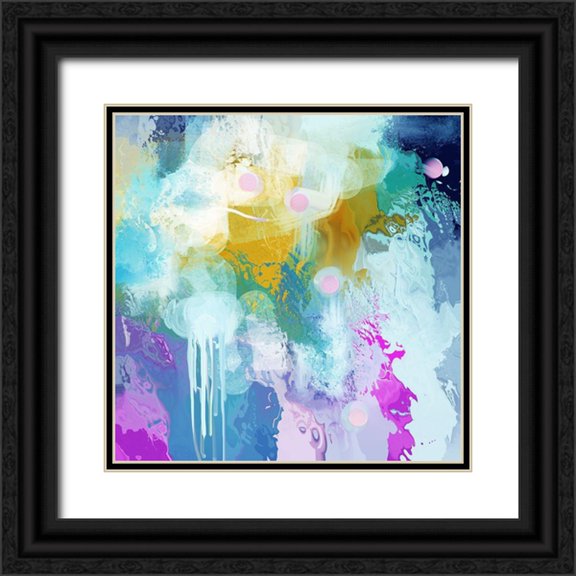 Auda, Christine 15x15 Black Ornate Wood Framed with Double Matting Museum Art Print Titled - New Moons I