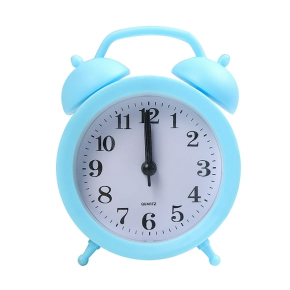Xihbxyly Reloj Despertador de Color, Diseño Creativo, Funcionamiento Silencioso, Súper Fuerte, Tamaño de Viaje Práctico, Sin Tictac, Ideal para La Escuela, La Oficina y El Dormitorio, Colores Blanco