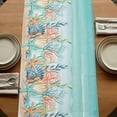thumbnail image 5 of Table Runners 108 Inches Long Dress Scarves, Coastal Beach Farmhouse Coffee/Dining/Kitchen Table Runner for Living Room, Ocean Wave Summer Sea Starfish Coral Teal Beige 13x108 Inch, 5 of 9