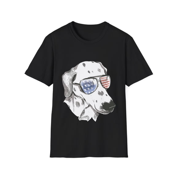 Celebration July 4th day Dalmatian dog t-shirt Graphic Tees