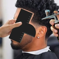 Professional Multi-Functional Barber Enhancement Card, Reusable Hair Beard Shaping Tool With Measurement Indicators, Flexible Sturdy For Accurate Symmetry And Easy