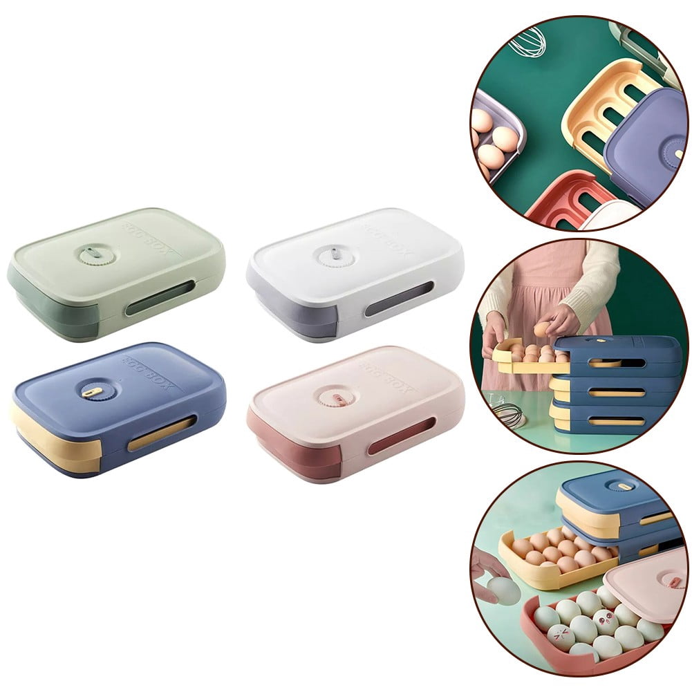 Egg Storage Box Drawer Kitchen Refrigerator Egg Container Box Kitchen Supplies