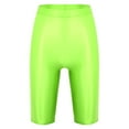 thumbnail image 5 of Haitryli Women Shiny Sport Yoga Shorts Pants Short Legging Biker Shorts High Waist Workout Booty Fluorescent Green XL, 5 of 7