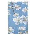 thumbnail image 2 of White Flowers Daisy in Blue Blackout Curtain Panels Drapes Privacy Assured with Light Filtering Curtains for Living room Bedroom Bathroom Window, 2 of 6