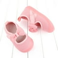 thumbnail image 3 of Baby Girls Mary Jane Flats with Bownot Non Slip Soft Sole Rubber Newborn Infant Toddler First Walker Cirb Shoes, 3 of 6