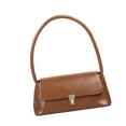 thumbnail image 3 of Bolso de mano de piel sintética para mujer, tipo bandolera, para viaje Marrón, 3 of 9