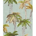 thumbnail image 2 of Blue Hand Painted Trees Tropical Wallpaper R8134, 2 of 2
