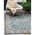 thumbnail image 1 of Unique Loom 3125587 8 x 11 ft. Gaisberg Salzburg Rectangular Rug, Blue, 1 of 1
