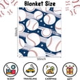 thumbnail image 2 of Baseball Throw Blanket Gifts for Boys, Blue Baseball Soft Cozy Plush Flannel Blanket for Kids Bedroom, Baseball Sport Fleece Fuzzy Blanket with Stars for Toddler Couch Bed Sofa Decor 50"x60", 2 of 8