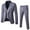 Gray, variant on Puntoco Men's Suit Jacket Vest & Suit Navy Pants Outfit Sets, 3-Piece, Sizes S-XXL