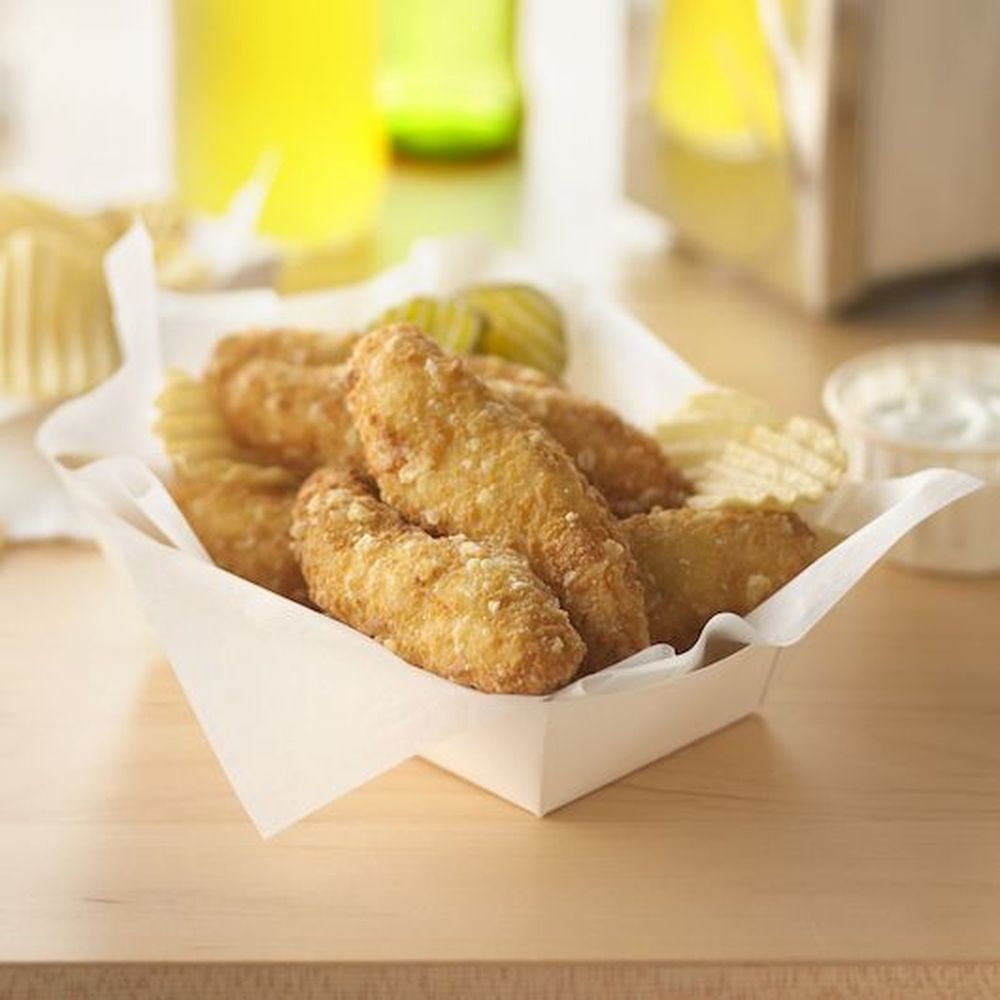 Brakebush Chicken FC SmartShapes Tater Chip Tender Breast Strip Fritter, 5 pound -- 2 per case
