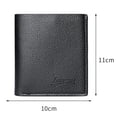 thumbnail image 5 of Tnobhg Men Wallet Faux Leather Solid Color Large Capacity Business Style Zipper Closure Multiple Slot Firm Sticthing Portable Credit Card ID Card Holder Money Bag, 5 of 7