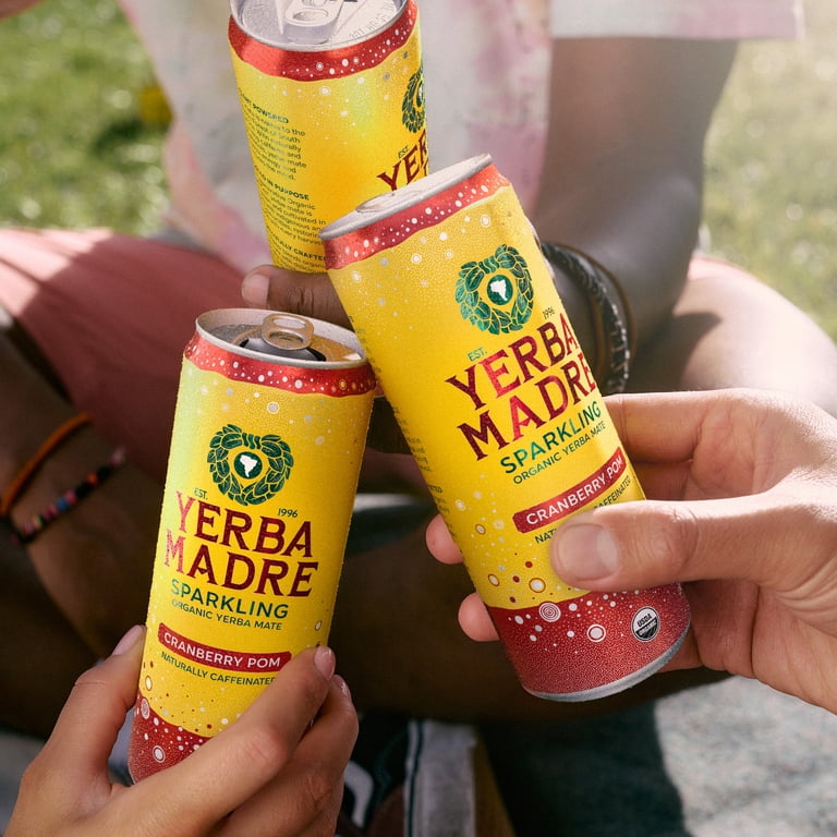 Guayaki Yerba Madre Organic Sparkling Yerba Mate, Cranberry Pom