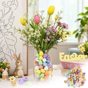 Bfogop 100 Pcs Decorative Easter Eggs Easter Mini Eggs Pastel Easter Eggs Plastic Speckled Eggs Easter Bird Eggs for Basket Fillers Spring Party Favors Home Centerpiece Decor