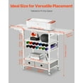 thumbnail image 3 of VEVOR Chariot Roulant et Table de Rangement 14 Porte-Rouleaux de Vinyle 2 Tiroirs Pliables, 3 of 9