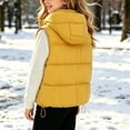 thumbnail image 4 of Xdegoge Girls Puffer Vest Zip Up Sleeveless Lightweight Warm Padded Hooded Jacket Fall Winter Drawstring Hem Fashion Outerwear with Pockets, 4 of 9