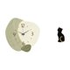 thumbnail image 1 of Reloj de pared silencioso con forma de gato, estatua decorativa de resina, adorno coleccionable para cocina, oficina, , entrada, estanter, 1 of 8