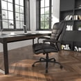 thumbnail image 2 of Pemberly Row Leather Upholstered Swivel Office Chair in Black, 2 of 7