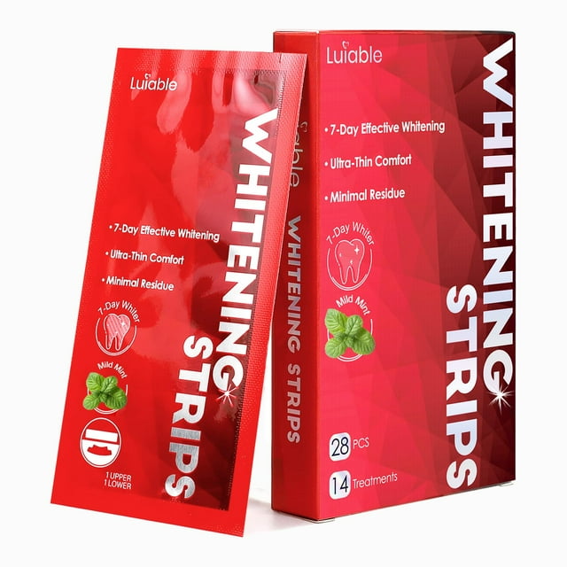 Tiras blanqueadoras de dientes Luiable Tooth White, 28 tiras, 14 tratamientos