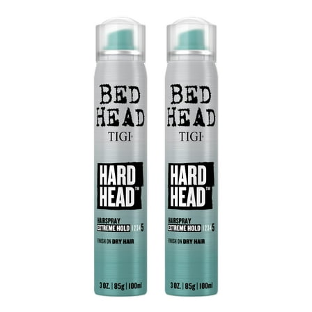 TIGI Bed Head Hard Hold, Extra Strength Hairspray, Travel Size, 2 Pack