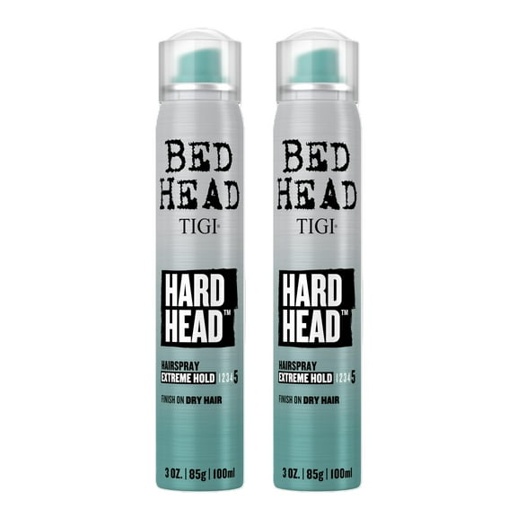 TIGI Bed Head Hard Hold, Extra Strength Hairspray, Travel Size, 2 Pack