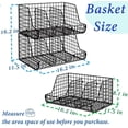 thumbnail image 2 of X-COSRACK 2-Pack Stackable Can Organizer for Pantry, Foldable Metal Wire Soda Dispenser with Adjustable Dividers, Black, 2 of 9