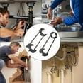 Pack of 2 Multifunctional Carbon Steel Basin Wrench Set for Plumbers