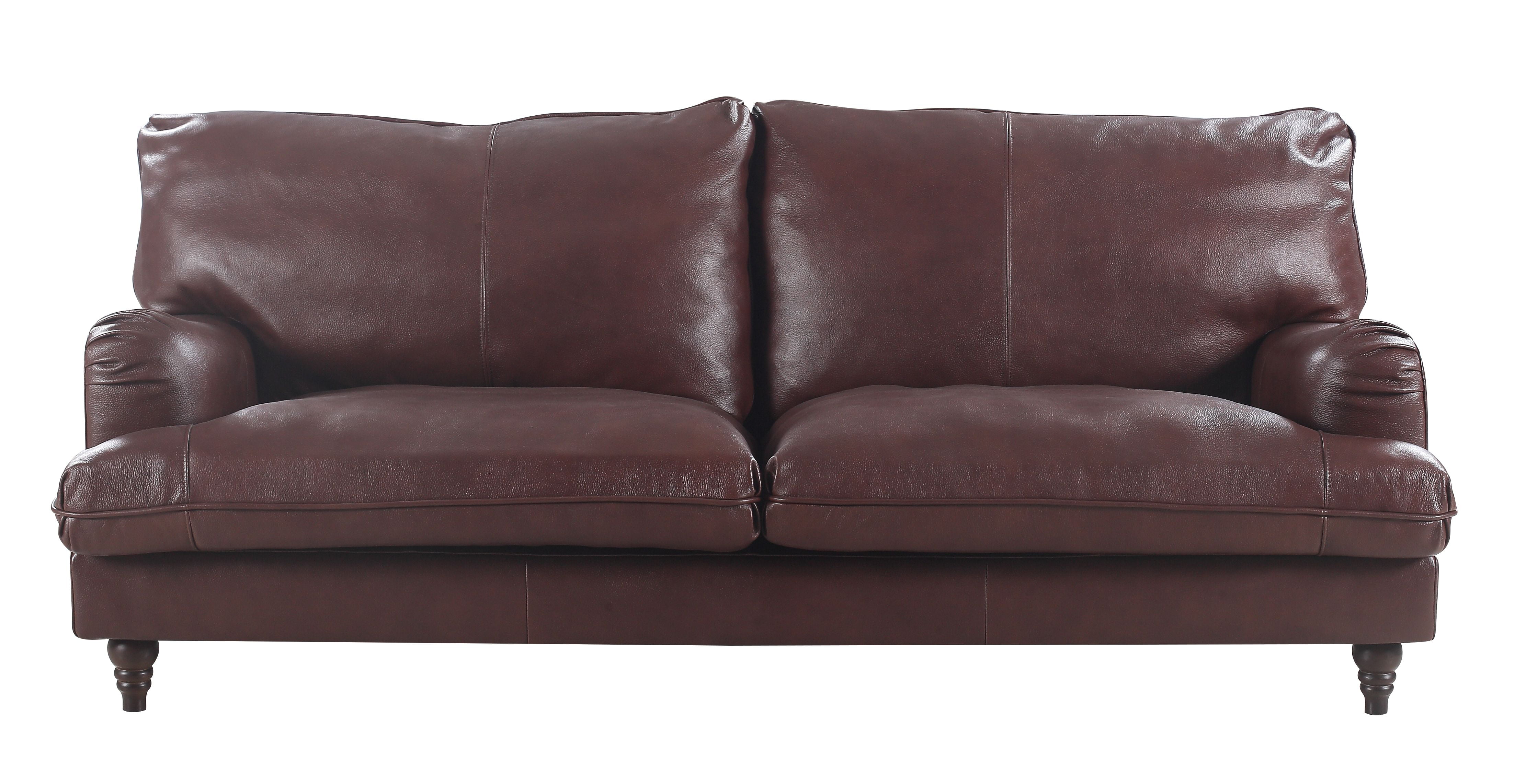 sterling cognac brown italian leather sofa and loveseat