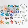 thumbnail image 3 of Techinal 15Girds Handmade Lampwork Beads Kit Mushroom Shape Spacer Loose Beads for DIY Craft Jewelry Making Colorful Dot Pattern, 3 of 11