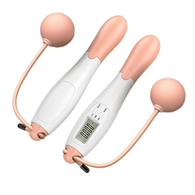 QualitChoice Cordless Jump Rope Weighted Cordless Jumping Rope Essential Fitness Speed Bearing Jumping Lost Weight Pink White