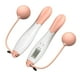 thumbnail image 4 of Cuerda de saltar inalámbrica para bajar de peso con contador digital para fitness. rosa blanco, 4 of 7