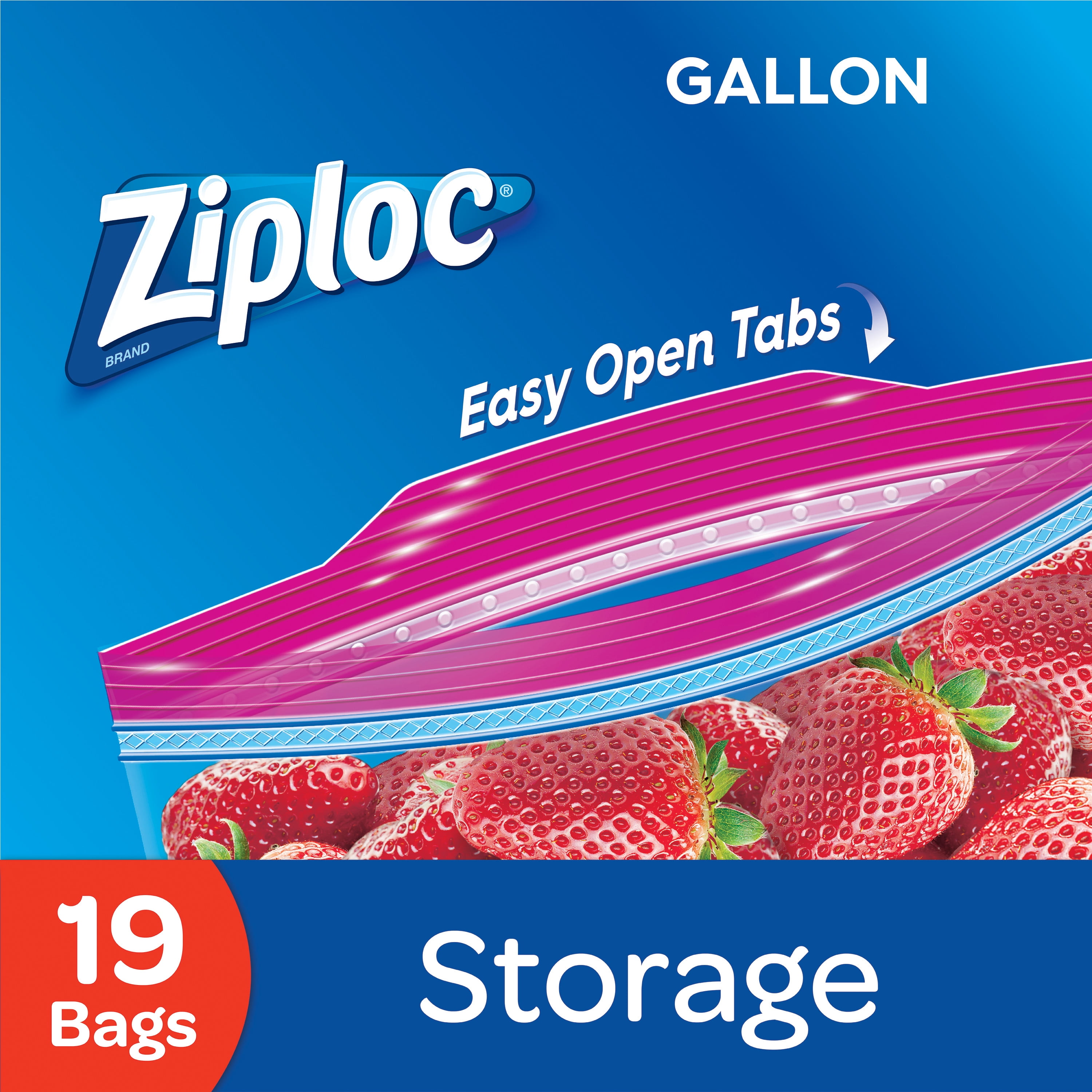 Ziploc Pinch & Seal Storage Bags, Gallon, 19 Count