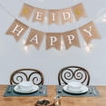 thumbnail image 2 of HORIALENCE Eid Decorations Banner Khaki Linen 1Set, 2 of 8